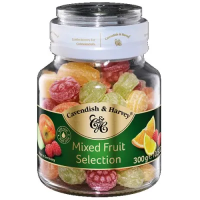C&H Mixed Fruit Selection Dropsy Słoik 300g