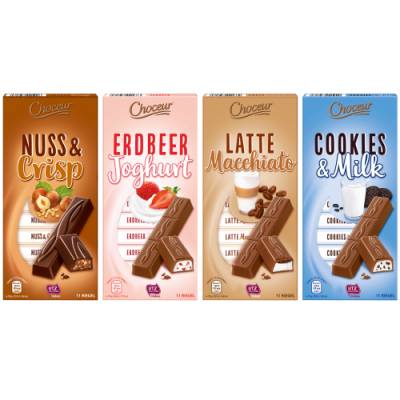 Choceur Cookies/Erdbeer/Latte/Nuss & Crisp 200g