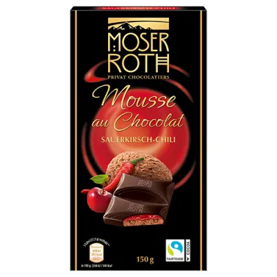 Moser Roth Mousse Sauerkirsch-Chili Czekolada 150g Moser Roth Mousse Sauerkirsch-Chili Czekolada 150g