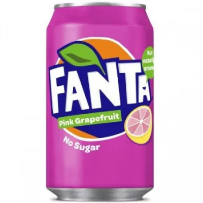 Fanta Pink Grapefruit No Sugar 330ml Fanta Pink Grapefruit No Sugar 330ml