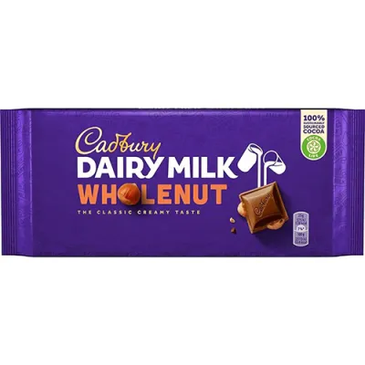 Cadbury Wholenut Czekolada 180g