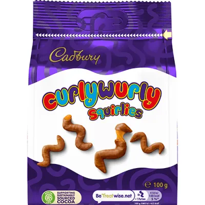 Cadbury Curlywurly Squirlies 100g