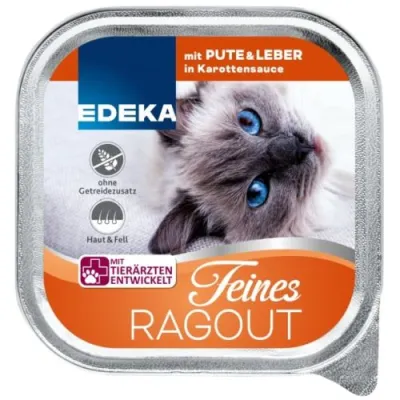 Edeka Feines Ragout Pute & Leber dla Kota 100g