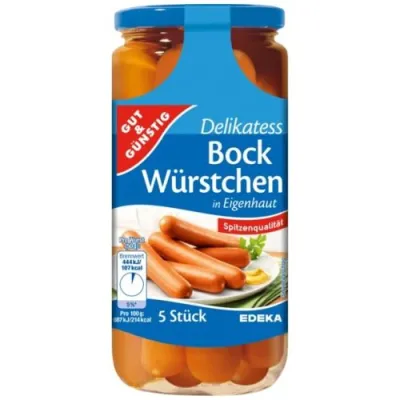 G&G Bock Wurstchen Eigenhaut Parówki 5szt 250/380g