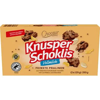 Choceur Knusper Schoklis Vollmilch 250g