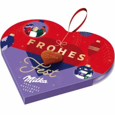 Milka Frohes Pralines Haselnuscreme Serce 8szt 44g