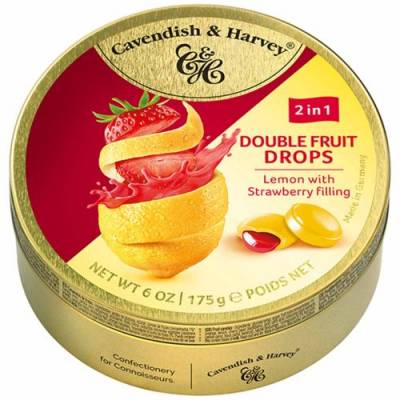 C&H Double Fruits Lemon Strawberry Dropsy 175g