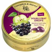 C&H Double Fruits Blackcurrant Apple Dropsy 175g