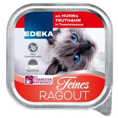 Edeka Feines Ragout Huhn Truthahn dla Kota 100g