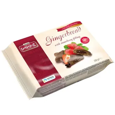 Lambertz Gingerbread with Strawberry Filling 200g