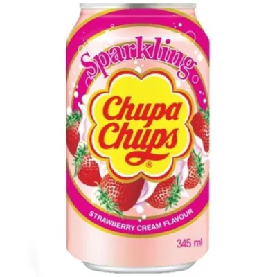 Chupa Chups Sparkling Strawberry & Cream 345ml