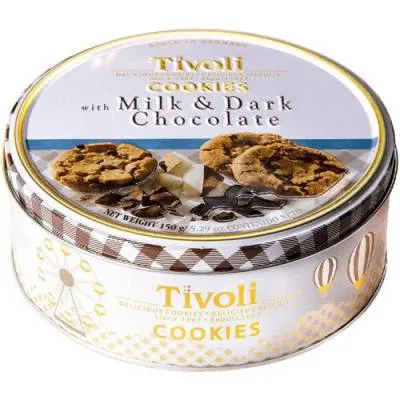 Tivoli Milk & Dark Ciastka Puszka 150g