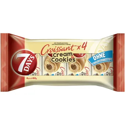 7 Days Croissant Cream & Cookies 4x60g 240g