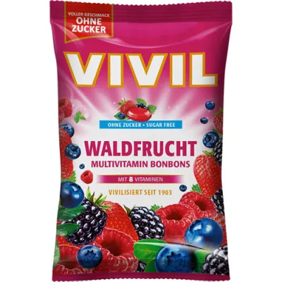 Vivil Ohne Zucker Waldfrucht Cukierki 120g