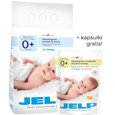 Jelp do Białego Proszek 50p 4kg + Kapsułki 15p 75g