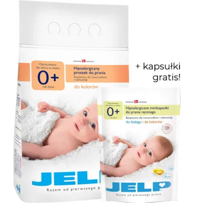 Jelp do Koloru Proszek 50p 4kg + Kapsułki 15p 75g