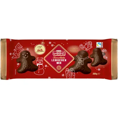 Lambertz Dark Chocolate Lebkuchen Men 200g Lambertz Dark Chocolate Lebkuchen Men 200g