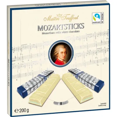 Maitre Truffout Mozart Sticks Biała Czekolada 200g