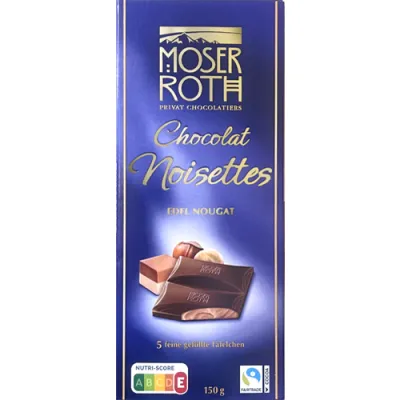Moser Roth Chocolat Noisettes Edel Nougat 150g