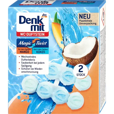 Denkmit WC Duftstein Mango Kokos Kostka 2szt 96g