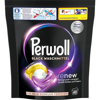 Perwoll Renew All-in-1 Caps Black 40p 540g Perwoll Renew All-in-1 Caps Black 40p 540g
