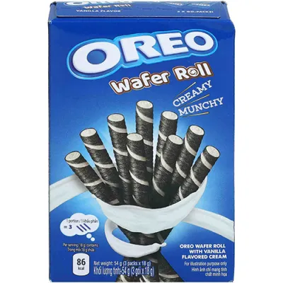 Oreo Wafer Roll Vanilla Wafelki 54g