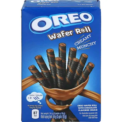 Oreo Wafer Roll Chocolate Wafelki 54g