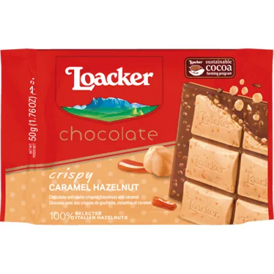 Loacker Crispy Caramel Hazelnut Czekolada 50g