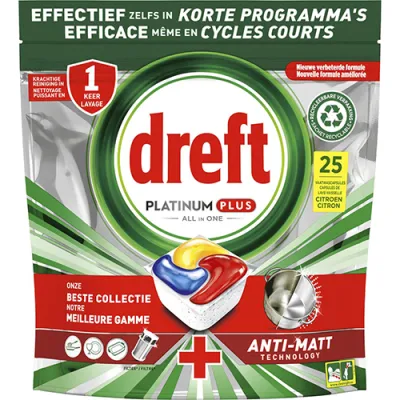 Dreft Platinum Plus All in One Citron 25szt 388g Dreft Platinum Plus All in One Citron 25szt 388g