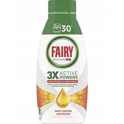 Fairy Platinum Gel Anti-Odore 30 Cykli 600ml