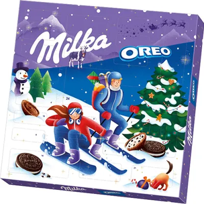 Milka Kalendarz Oreo Adwentowy Narty 284g