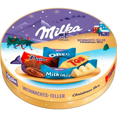 Milka Weihnachts Teller Czekoladki Biały 198g