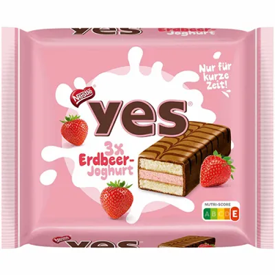 Nestle YES 3x Erdbeer-Joghurt 96g