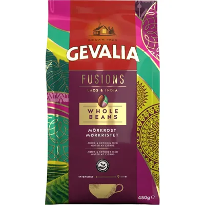 Gevalia Fusions Laos & India Morkrost 450g Z