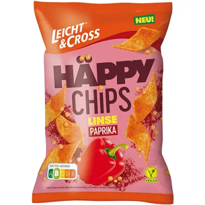 Leicht & Cross Happy Chips Linse Paprika 90g