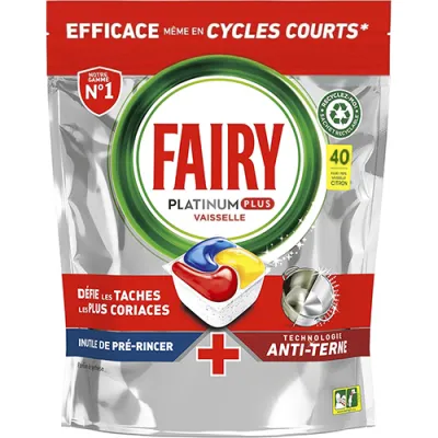 Fairy Platinum Plus Anti Terne Citron 40szt 620g