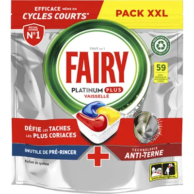 Fairy Platinum Plus Anti Terne Citron 59szt 915g