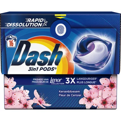 Dash 3in1 Pods Fleur de Cerisier 16p 321g