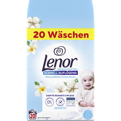 Lenor Sensitiv Baumwoll & Tiare Proszek 20p 1,2kg