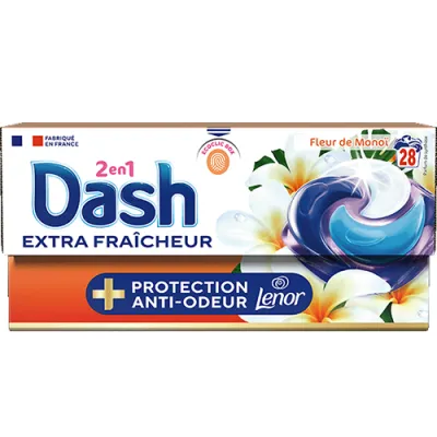 Dash 2en1 Fleur de Monoi Kaps 28p 669g