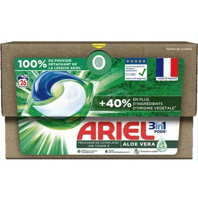 Ariel 3in1 Pods Aloe Vera 26p 647g
