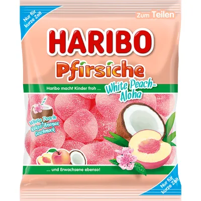 Haribo Pfirsiche White Peach Aloha 175g