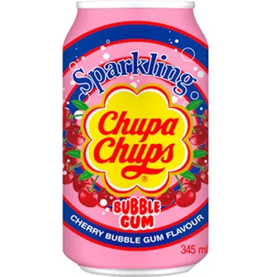 Chupa Chups Sparkling Cherry Bubble Gum 345ml