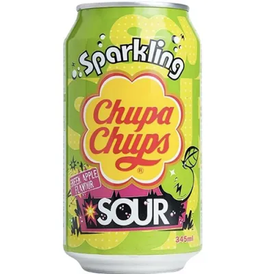 Chupa Chups Sparkling Sour Green Apple 345ml