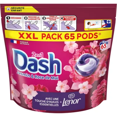 Dash 2en1 Jasmin & Rose de Mai Pods 65p 1,3kg