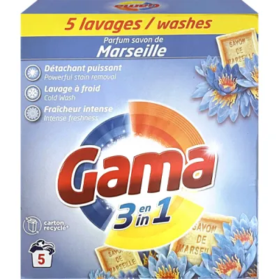 Gama 3in1 Savon de Marseille Proszek 5p 275g