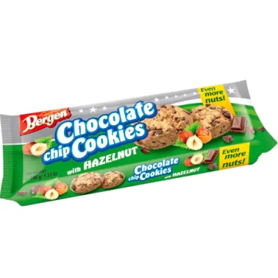 Bergen Chocolate Chip Cookies with Hazelnut 100g