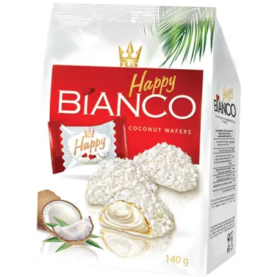 Flis Happy Bianco Coconut Wafers Pralinki 140g