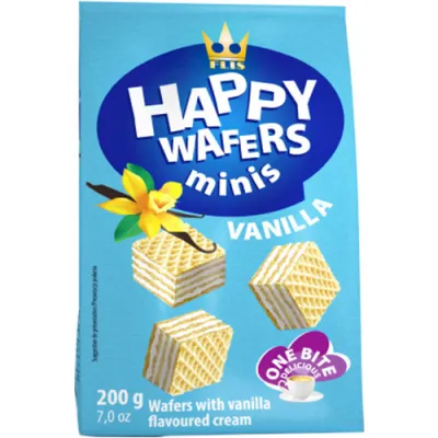 Flis Happy Days Wafers Vanilla Mini Wafelki 200g