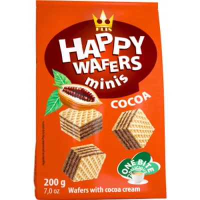 Flis Happy Days Wafers Cocoa Mini Wafelki 200g
